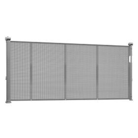 Retractable Baby Gate, 34 inch Tall, Extends up to 110 inch Wide, Retractable Gate for Kids or Pets, Mesh Material, Easy to Install for Indoor St