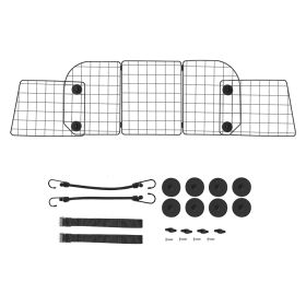Dog Car Barrier, 38.5"-61.6" Adjustable Car Divider for Trunk Cargo Area, Universal-Fit Back Seat Heavy-Duty Wire Mesh Dogs Separator Guard Net